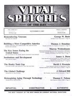 Vital Speeches of Day Magazine Cover